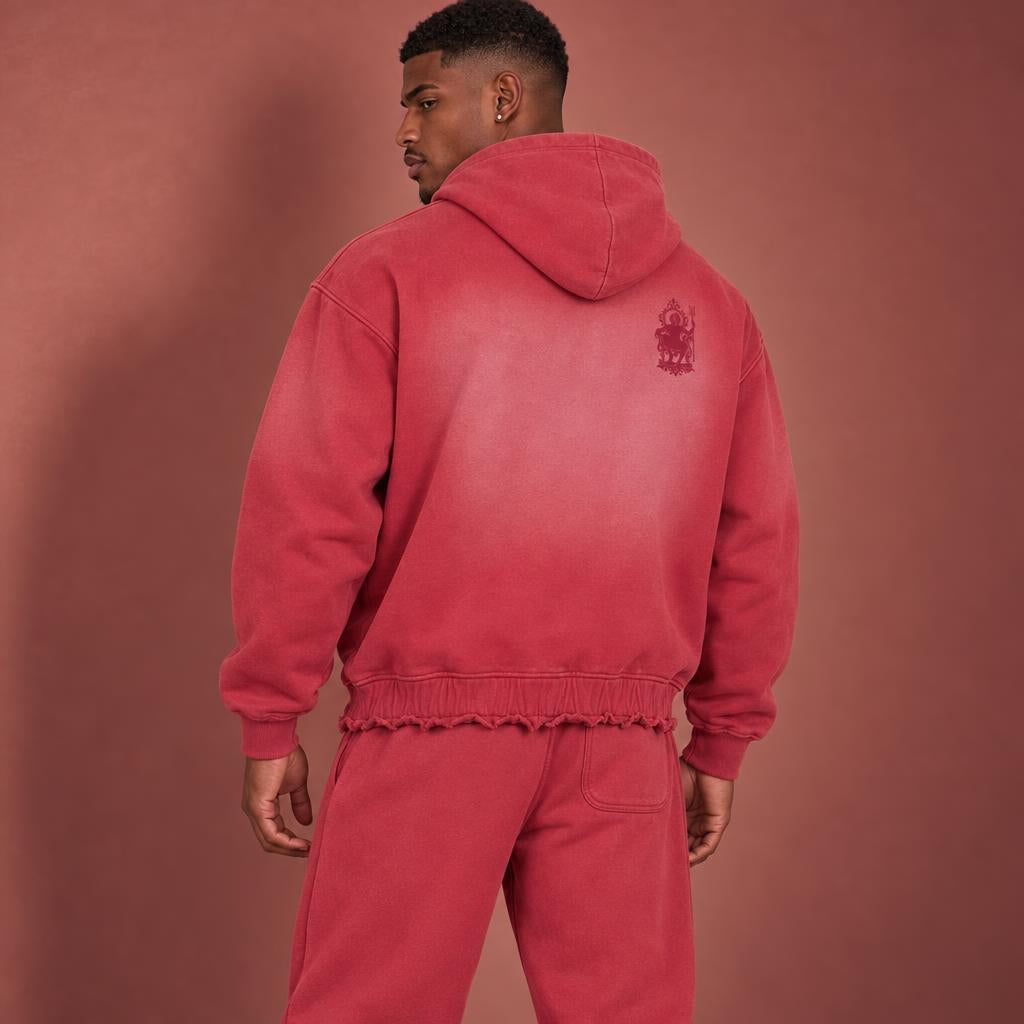 Unisex Sunfade Ripped Boxy Hoodie/MayorRosa