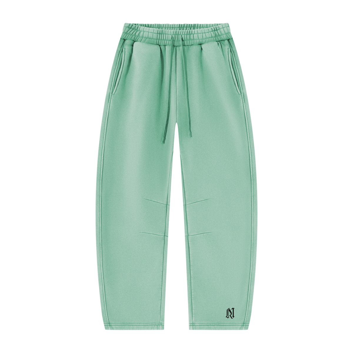 Unisex Vintage Wash Barrel Leg Fleece Sweatpants/MayorRosa
