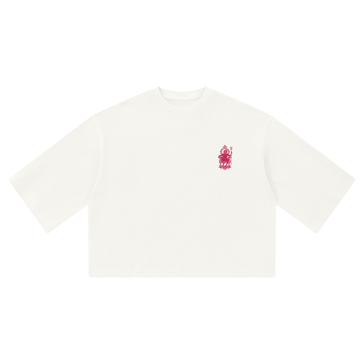 Unisex Waffle Boxy T-Shirt/Mayor Rosa