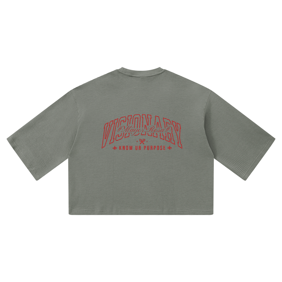 Unisex Waffle Boxy T-Shirt/Mayor Rosa