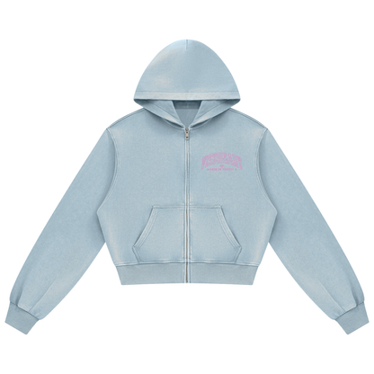 Women's Mineral Wash Full Zip Hoodie/MayorRosa