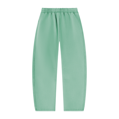 Unisex Vintage Wash Barrel Leg Fleece Sweatpants/MayorRosa