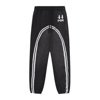 Sun Fade Contrast Tape Fleece Jogged Sweatpants