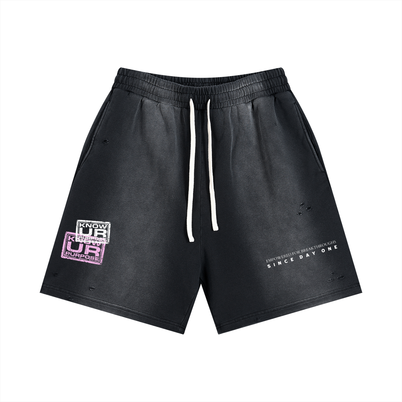 Sun Fade Distressed Shorts