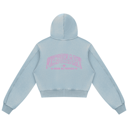 Women's Mineral Wash Full Zip Hoodie/MayorRosa
