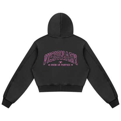 Women's Mineral Wash Full Zip Hoodie/MayorRosa