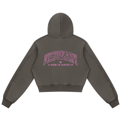 Women's Mineral Wash Full Zip Hoodie/MayorRosa