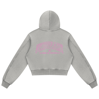 Women's Mineral Wash Full Zip Hoodie/MayorRosa