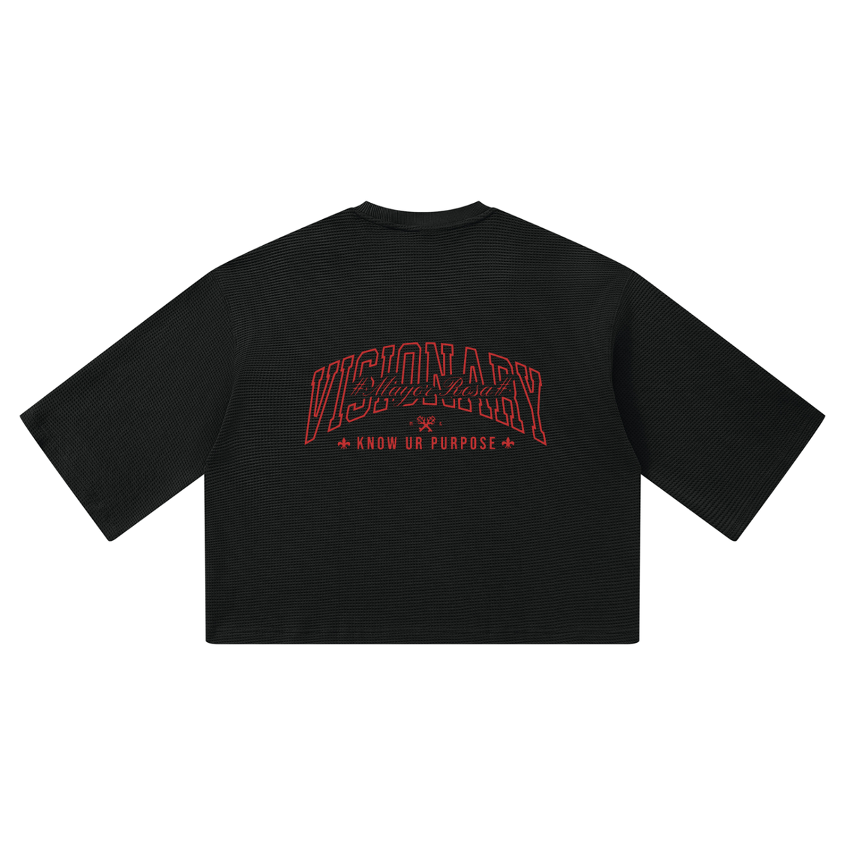 Unisex Waffle Boxy T-Shirt/Mayor Rosa
