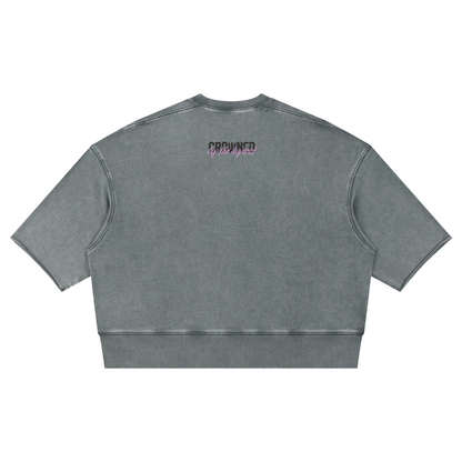Unisex Mineral Wash Boxy Raw Edge T-Shirt