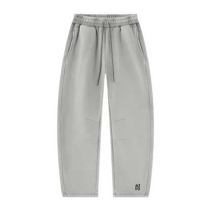 Unisex Vintage Wash Barrel Leg Fleece Sweatpants/MayorRosa