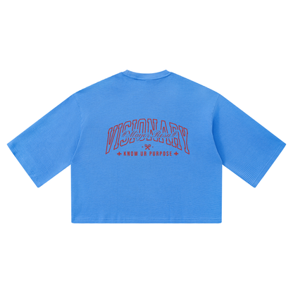 Unisex Waffle Boxy T-Shirt/Mayor Rosa