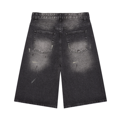 Men’s Vintage Wash Wide Leg Denim Shorts/Mayor Rosa