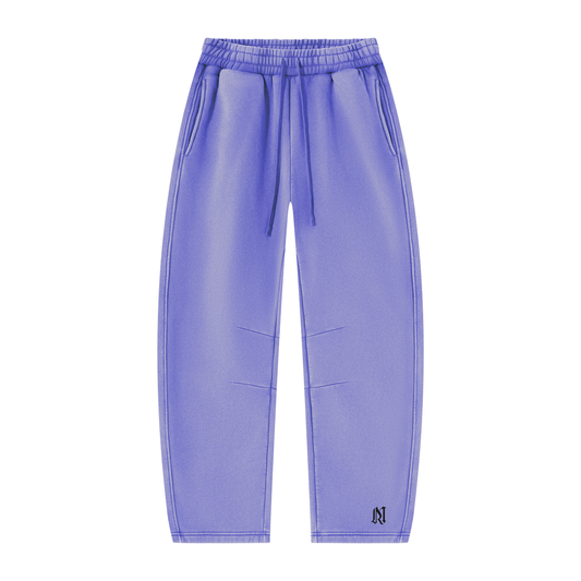 Unisex Vintage Wash Barrel Leg Fleece Sweatpants/MayorRosa