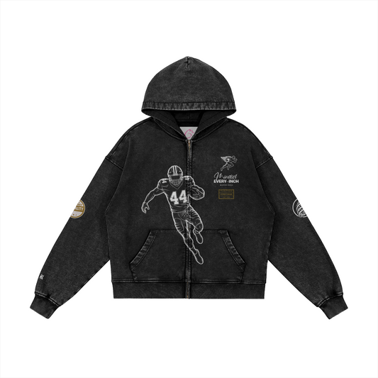 EVERY INCH - Football Zip-Hoodie/MayorRosa