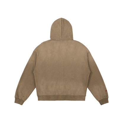 Distressed Full - Zip Hoodie/Mayor Rosa