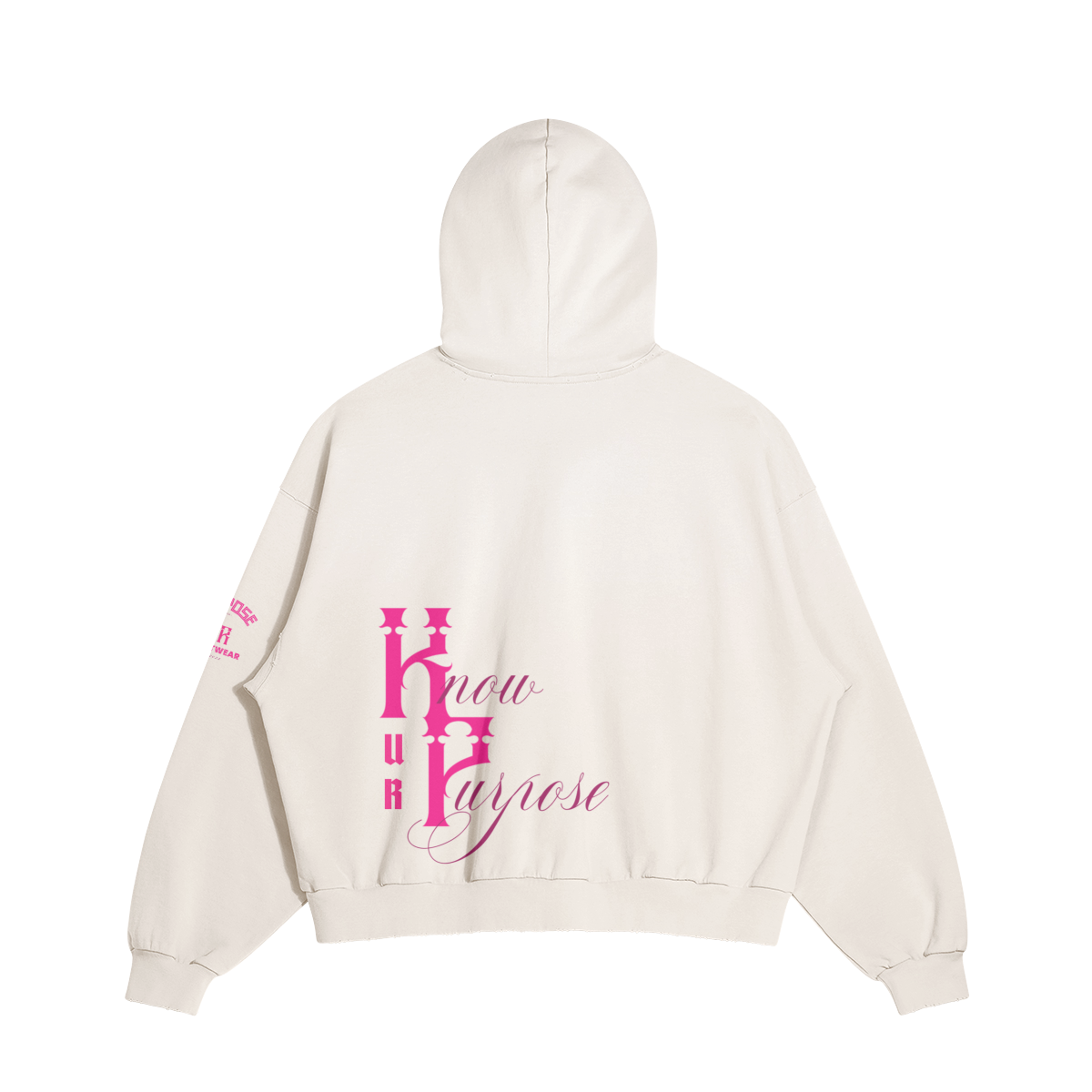 Know Ur Purpose - Sun Faded  Ripped Hoodie/Mayor Rosa
