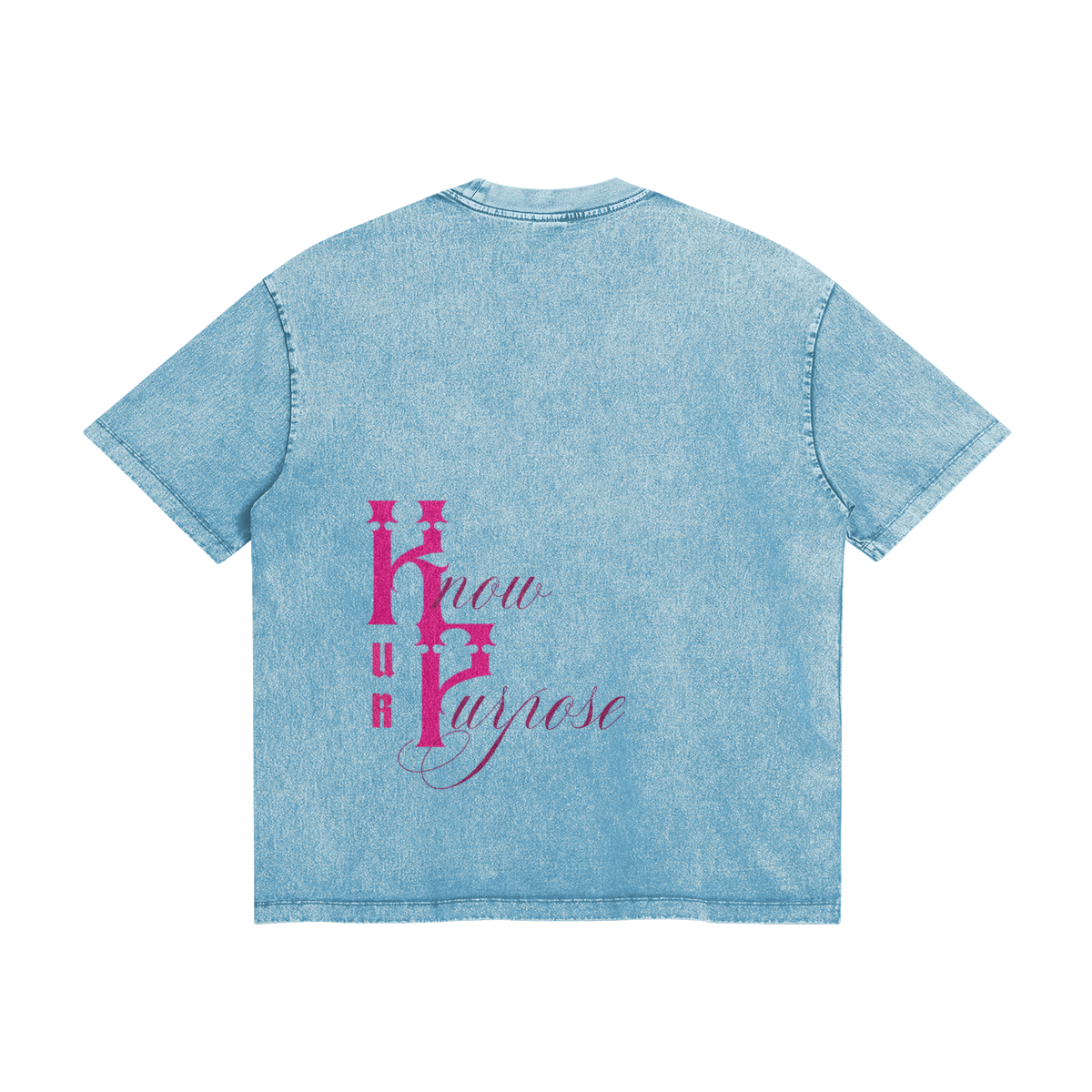 KNOW UR PURPOSE/Snow Wash T-Shirt/Mayor Rosa