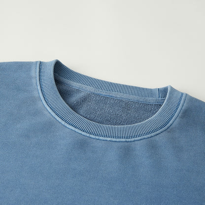 Side Slit Faded Sweatshirt/Oversize/Mayor Rosa