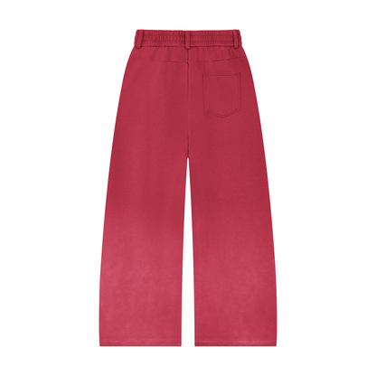 Unisex Sunfade Paneled Barrel Leg Sweatpants