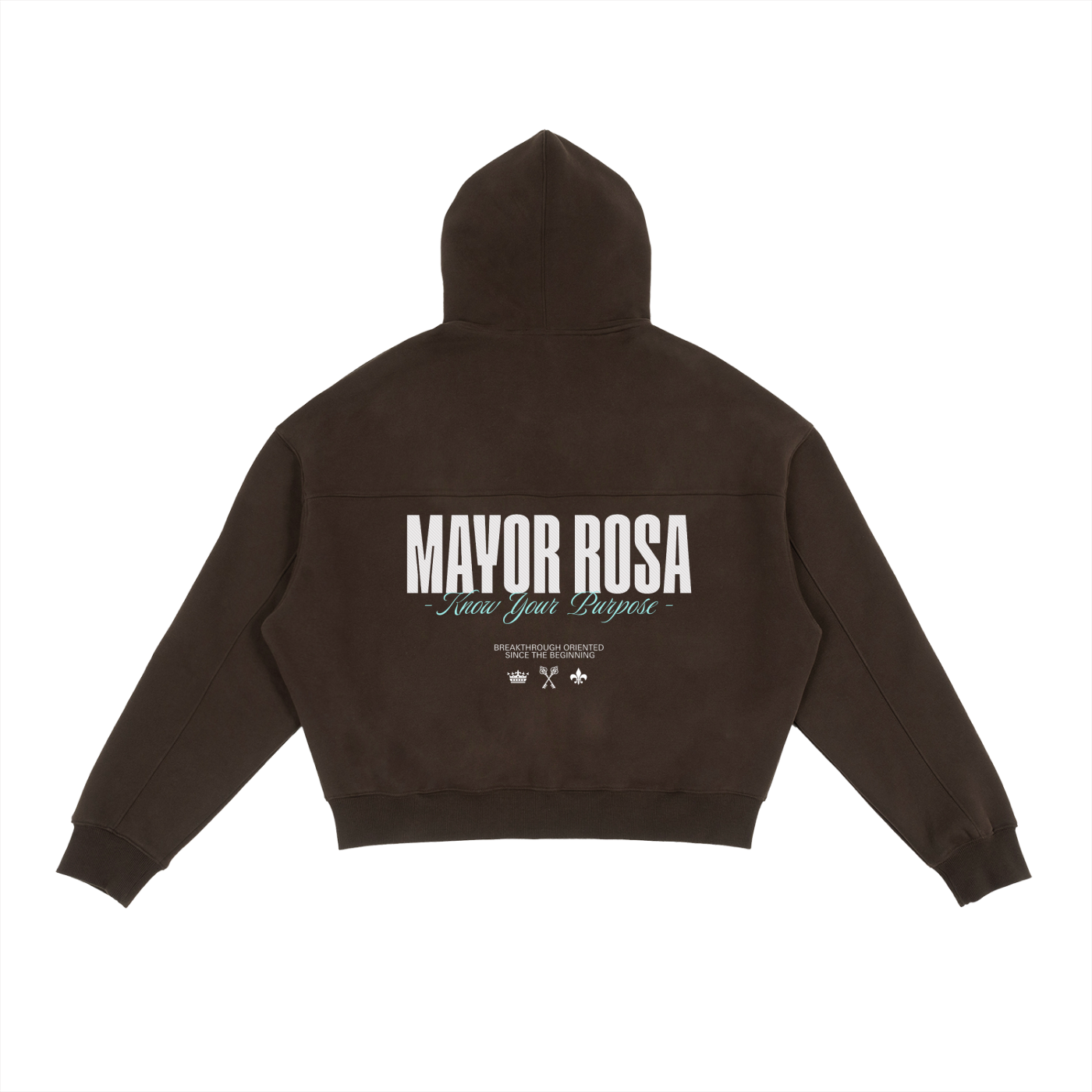 mayorrosa,cotton,knowyourpurpose,brown,black,hoodie