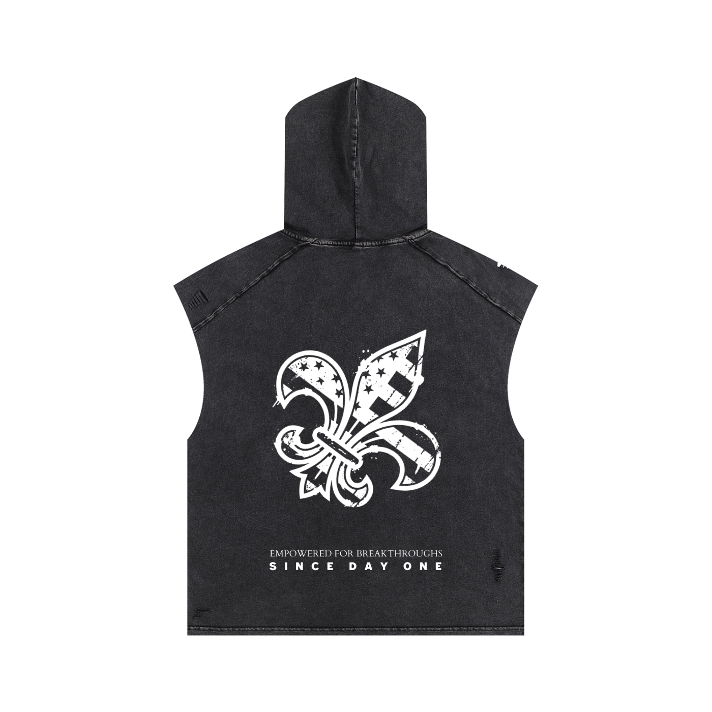 Snow Washed Boxy Hooded Tank Top