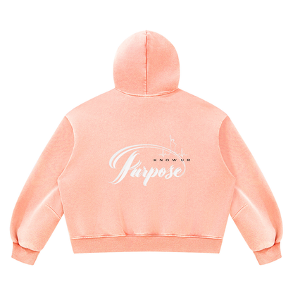 Unisex Vintage Wash Boxy Fleece Hoodie/MayorRosa