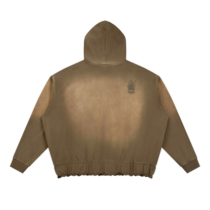 Unisex Sunfade Ripped Boxy Hoodie/MayorRosa