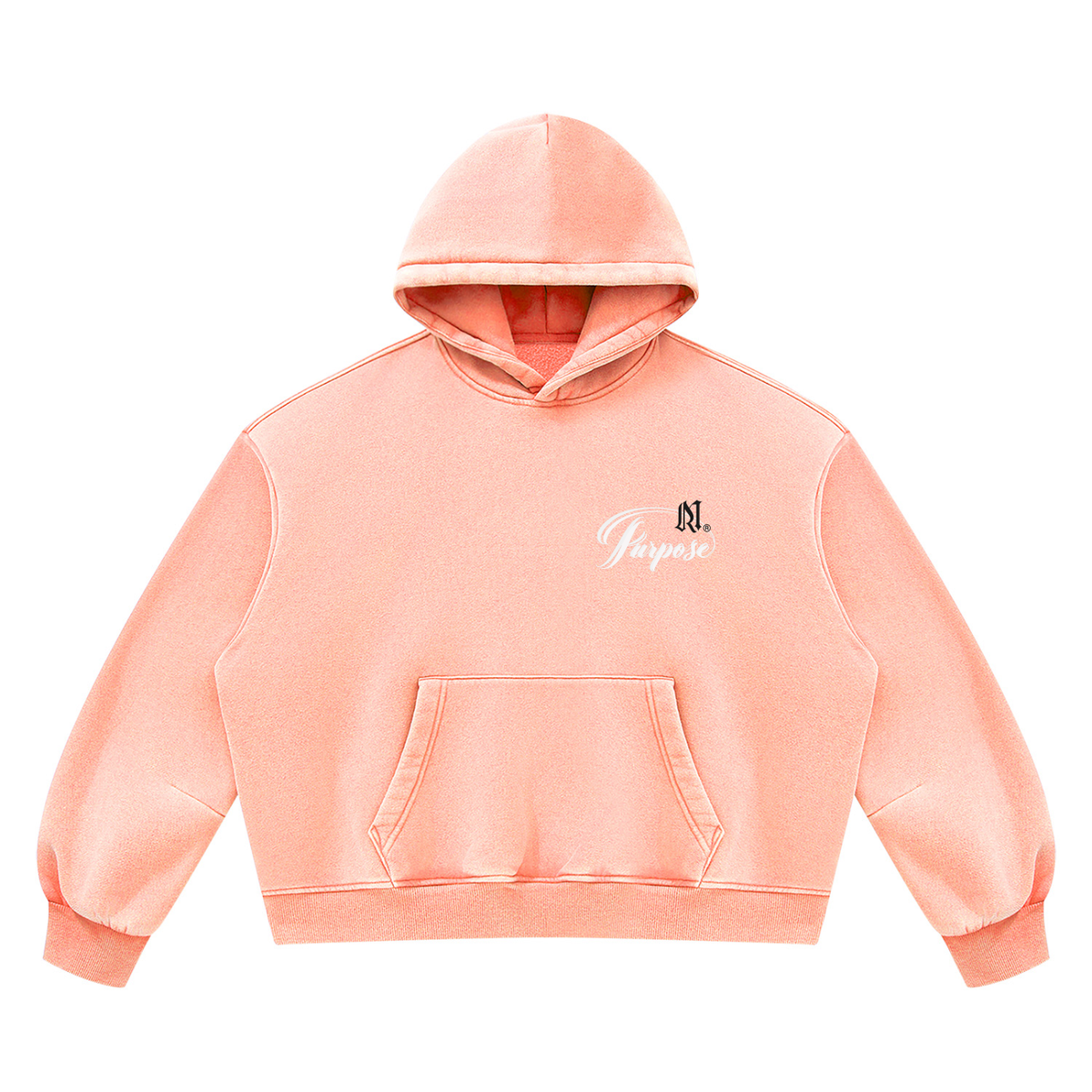 Unisex Vintage Wash Boxy Fleece Hoodie/MayorRosa