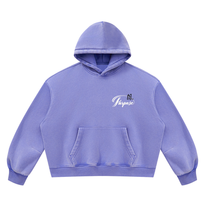 Unisex Vintage Wash Boxy Fleece Hoodie/MayorRosa