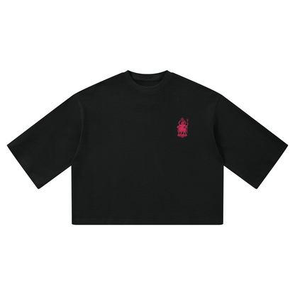 Unisex Waffle Boxy T-Shirt/Mayor Rosa