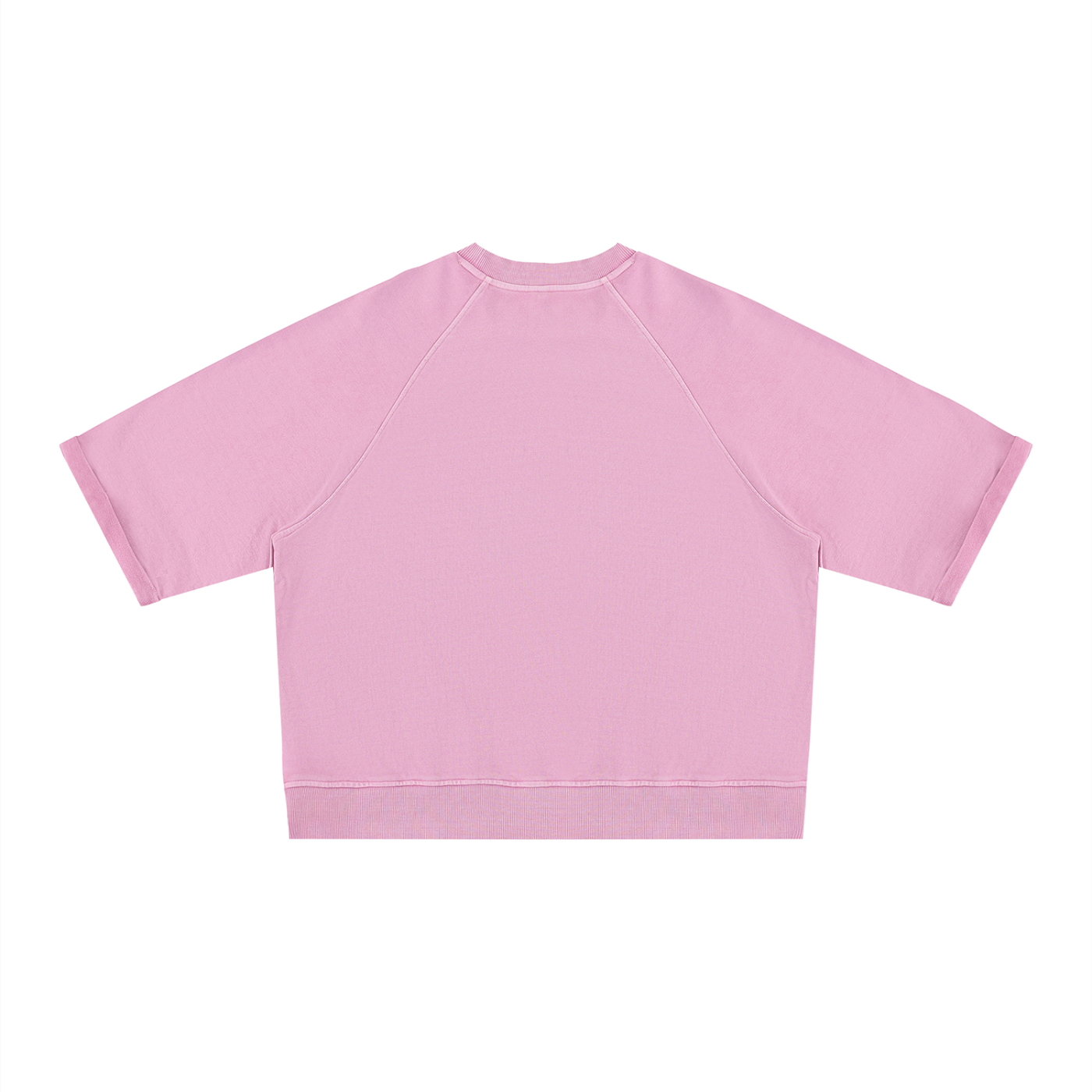 Unisex Vintage Wash Boxy Short Sleeve Sweatshirt/Mayor Rosa