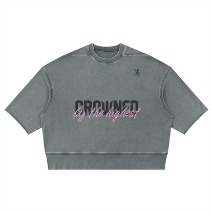 Unisex Mineral Wash Boxy Raw Edge T-Shirt