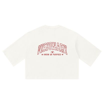 Unisex Waffle Boxy T-Shirt/Mayor Rosa
