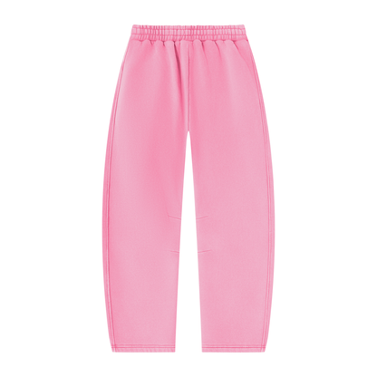 Unisex Vintage Wash Barrel Leg Fleece Sweatpants/MayorRosa