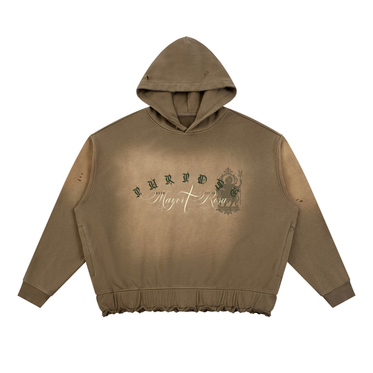 Unisex Sunfade Ripped Boxy Hoodie/MayorRosa