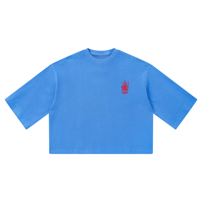 Unisex Waffle Boxy T-Shirt/Mayor Rosa