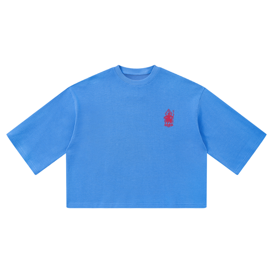 Unisex Waffle Boxy T-Shirt/Mayor Rosa