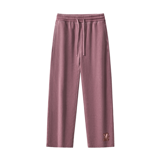 Frayed Enzyme Washed Fleece Sweatpants