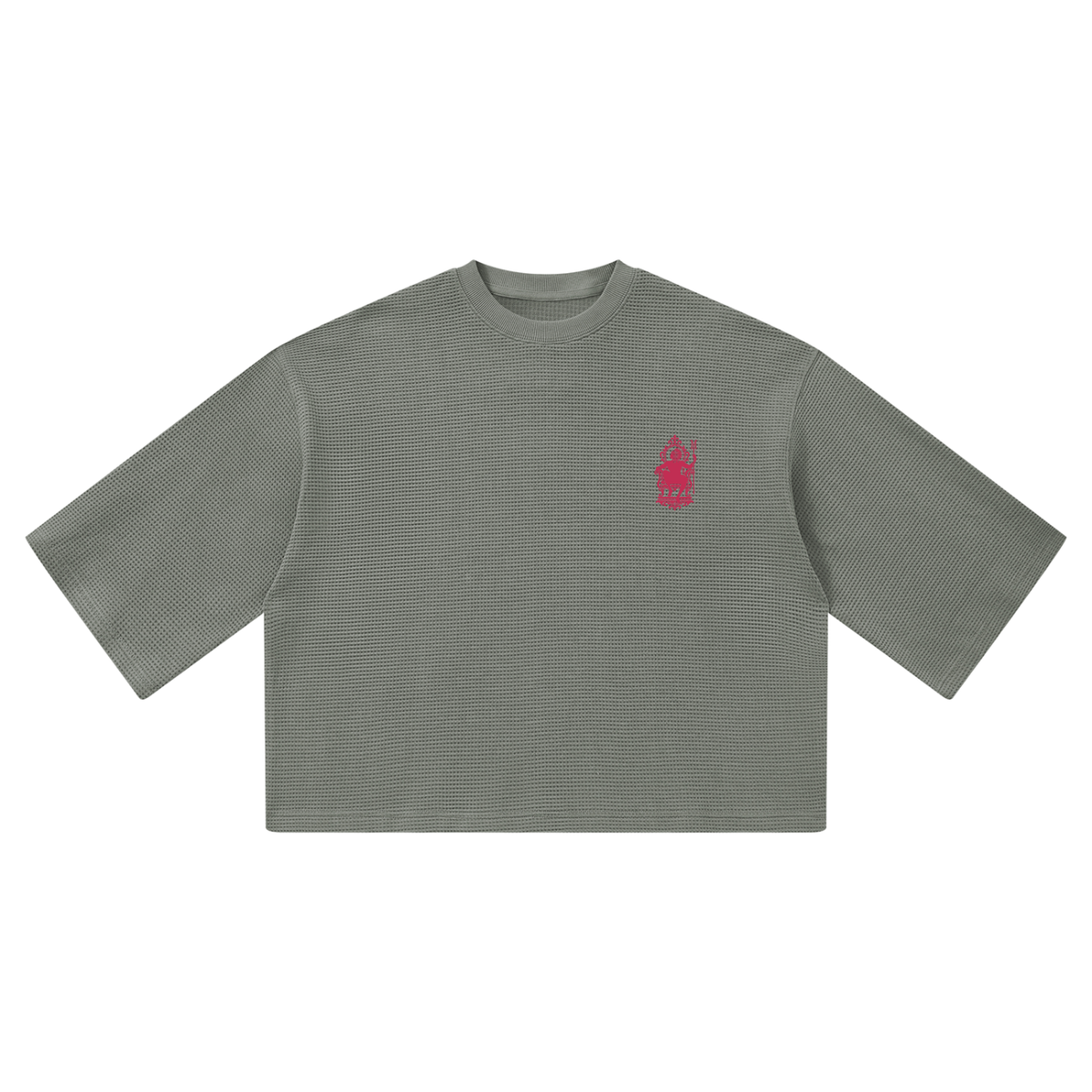 Unisex Waffle Boxy T-Shirt/Mayor Rosa