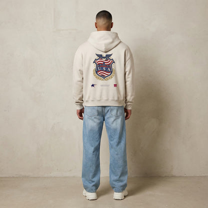 Snow Wash Fleece Oversize Hoodie