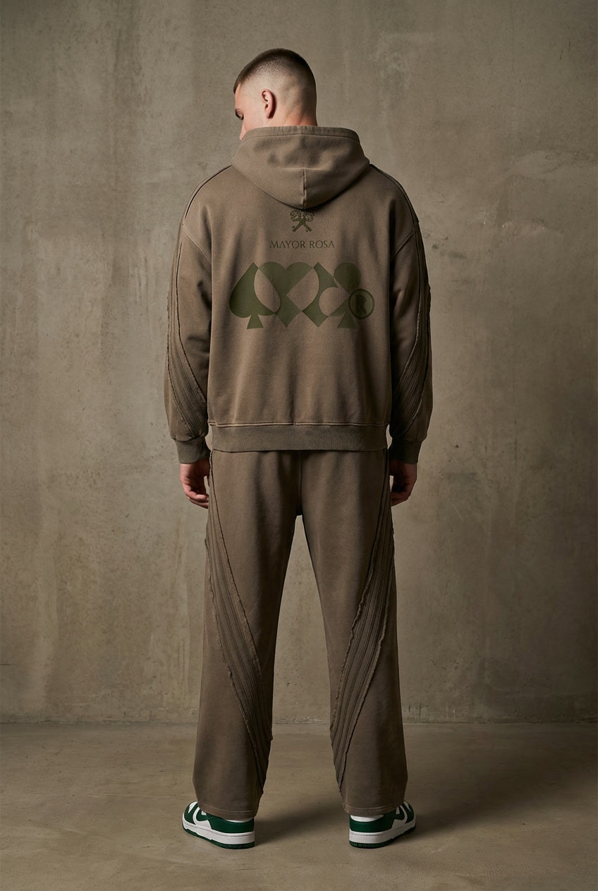 Snow Washed Tape Raw Edge Sweatpants