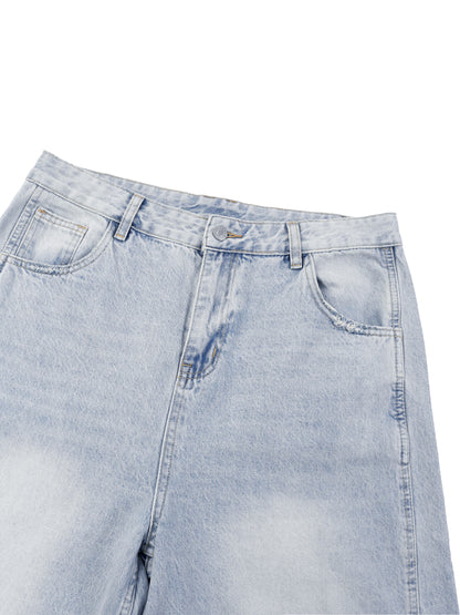 Men's Vintage Wash Sunfade Barrel Leg Jeans