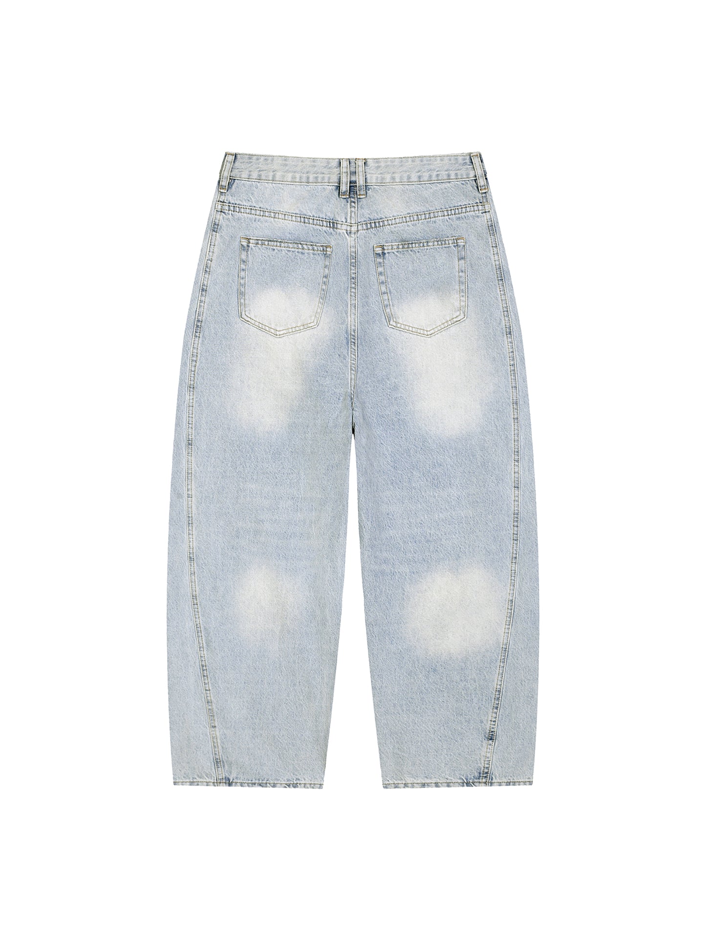 Men's Vintage Wash Sunfade Barrel Leg Jeans