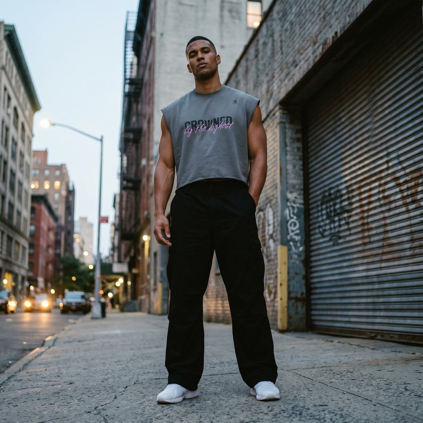 French Terry Boxy Tank Top/Mayor Rosa