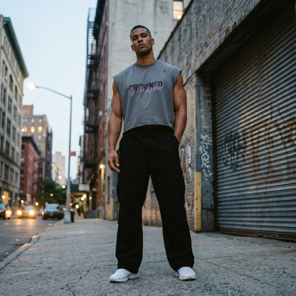 French Terry Boxy Tank Top/Mayor Rosa