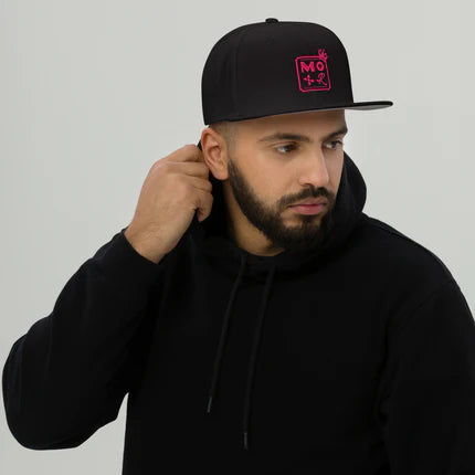 Snapback Hat/Pink logo/Mayor Rosa