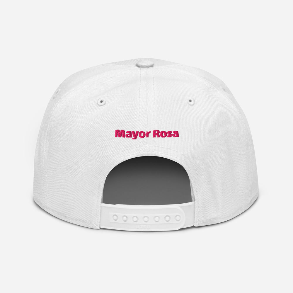 Snapback Hat/Pink logo/Mayor Rosa
